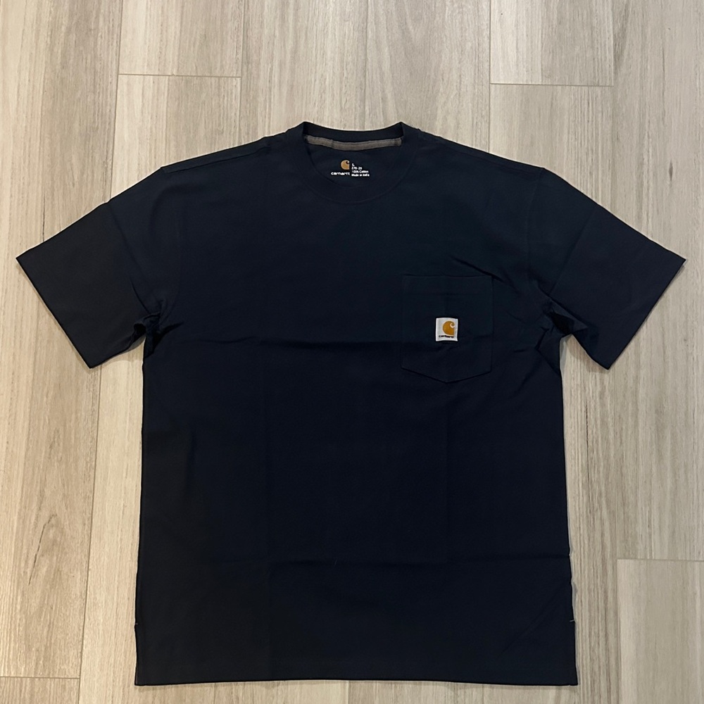 Men’s Carhartt Navy Blue Cotton Pocketed Short Sleeve Tee